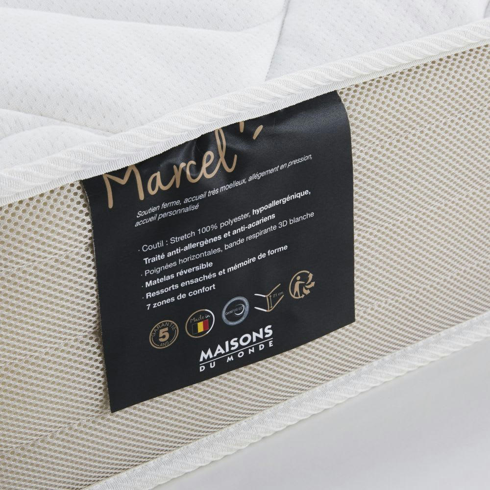 Marcel - Matelas ressorts ensachés et mémoire de forme 160x200