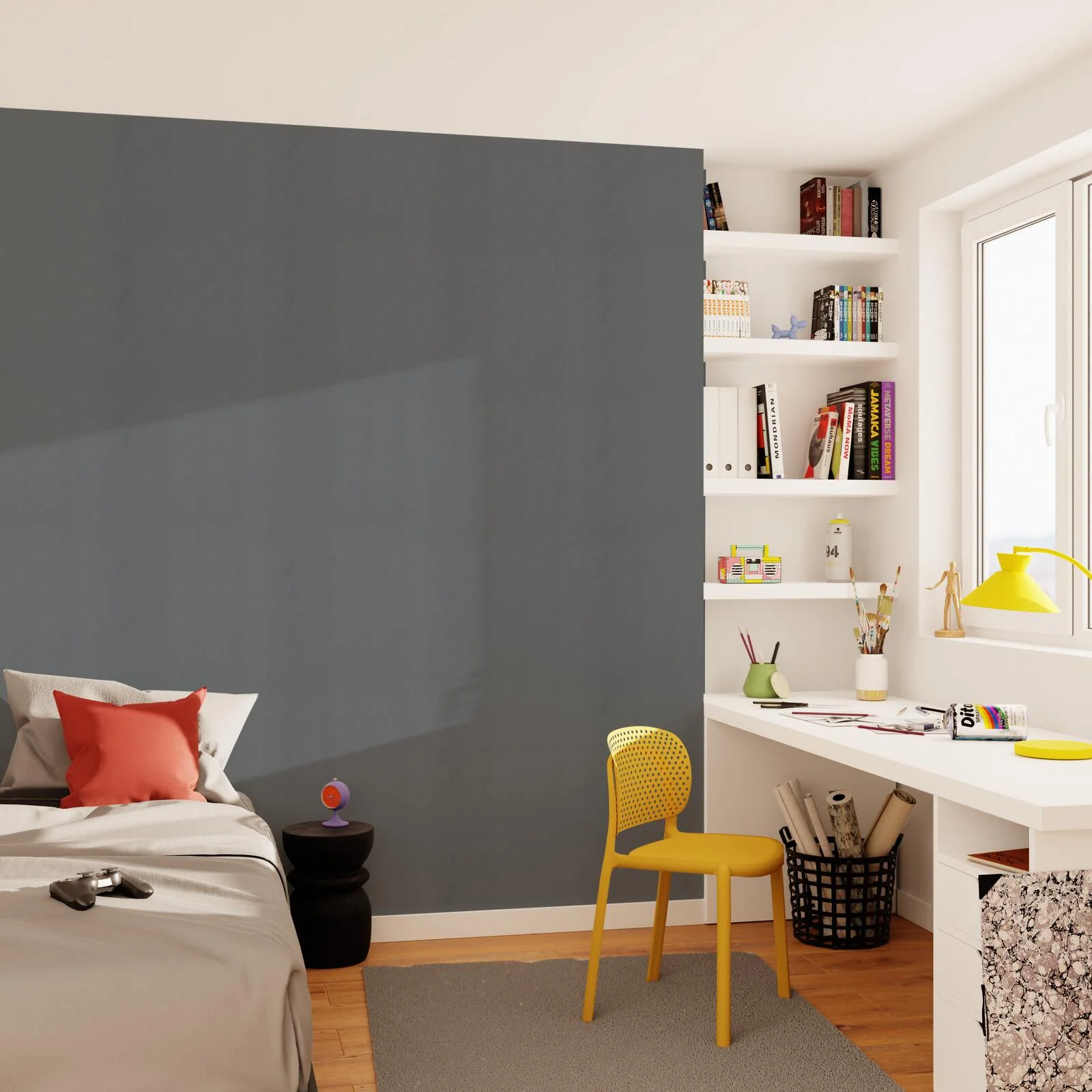Papier peint intissé NEW INFINITY coloris gris acier