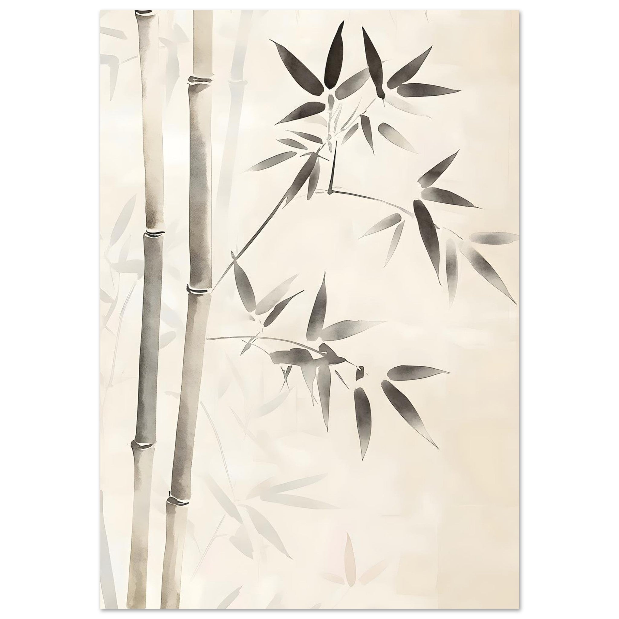 Artfulprints Poster Boho – Bamboo lines  - 70x100 cm - beige
