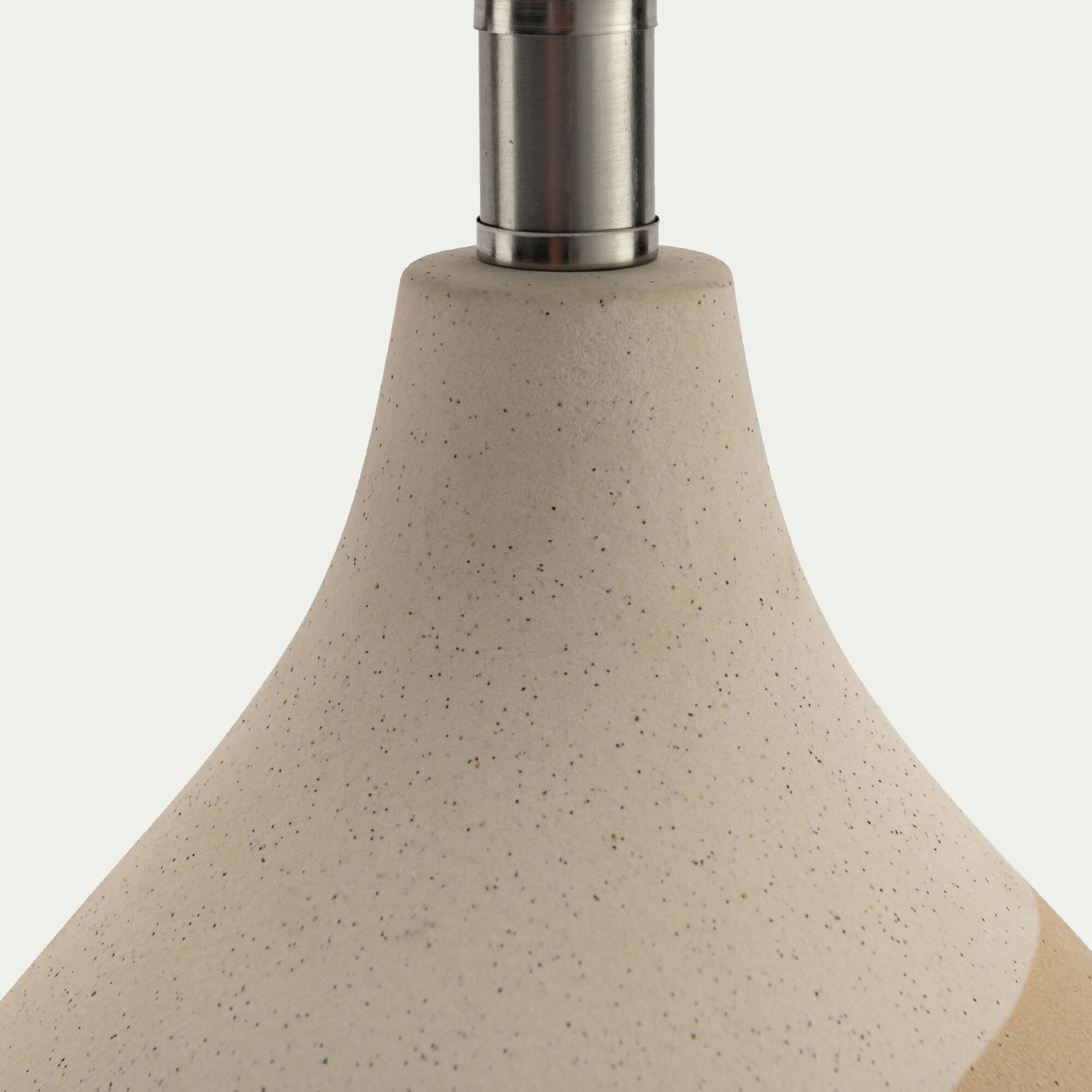 NEO - Pied de lampe en grès - beige D17cm