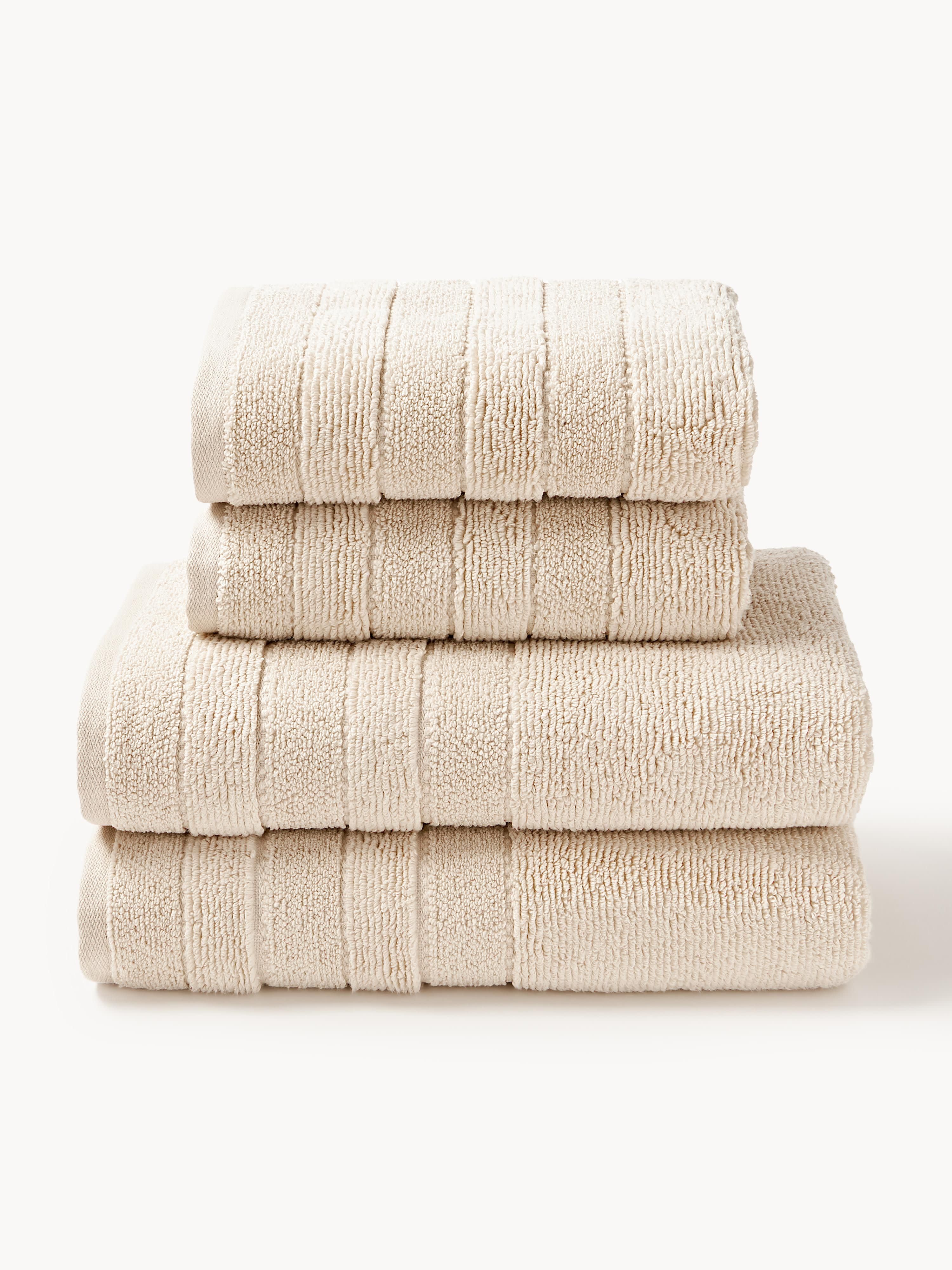 Handtuch-Set Luxe mit Streifenbordüre, in verschiedenen Setgrößen