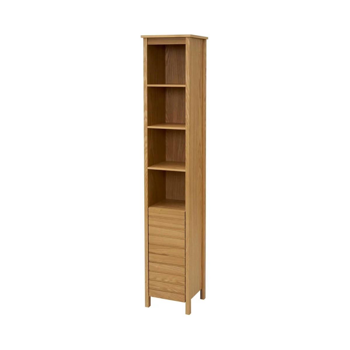 BOIS - Meuble de rangement colonne salle de bain en bois 32x30x180cm