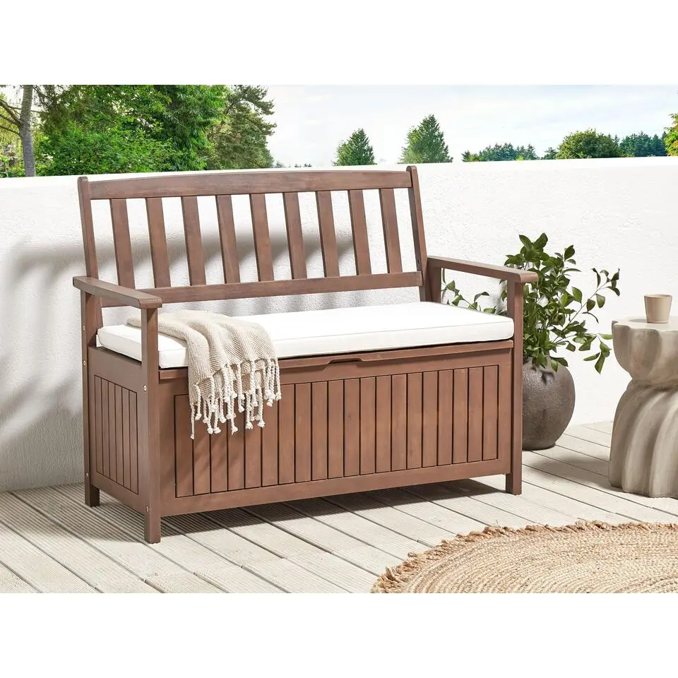 SOVANA - Tuinbank - Donkerhout/Wit - Acaciahout