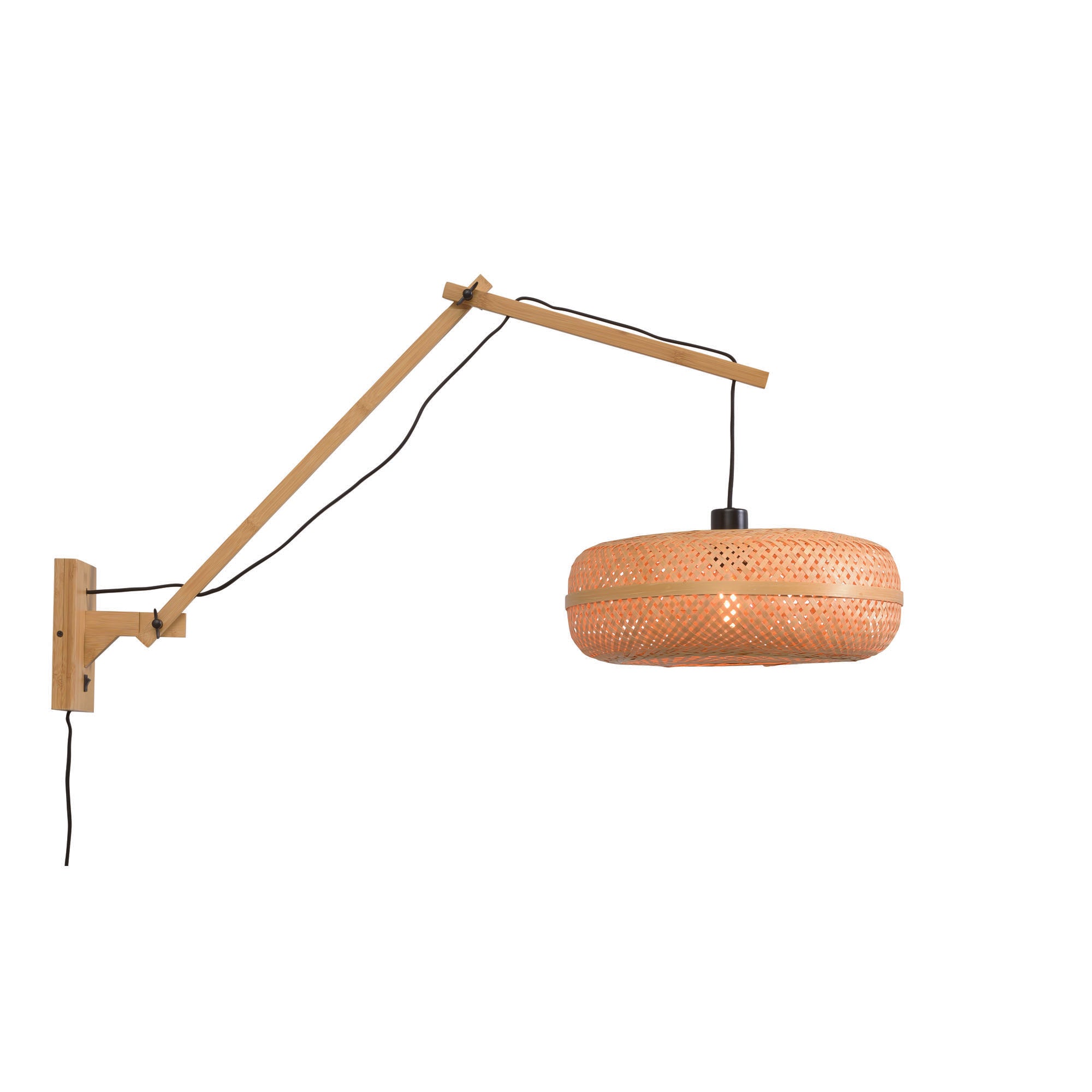 GOOD&MOJO wandlamp Andes - bruin - Ø40cm