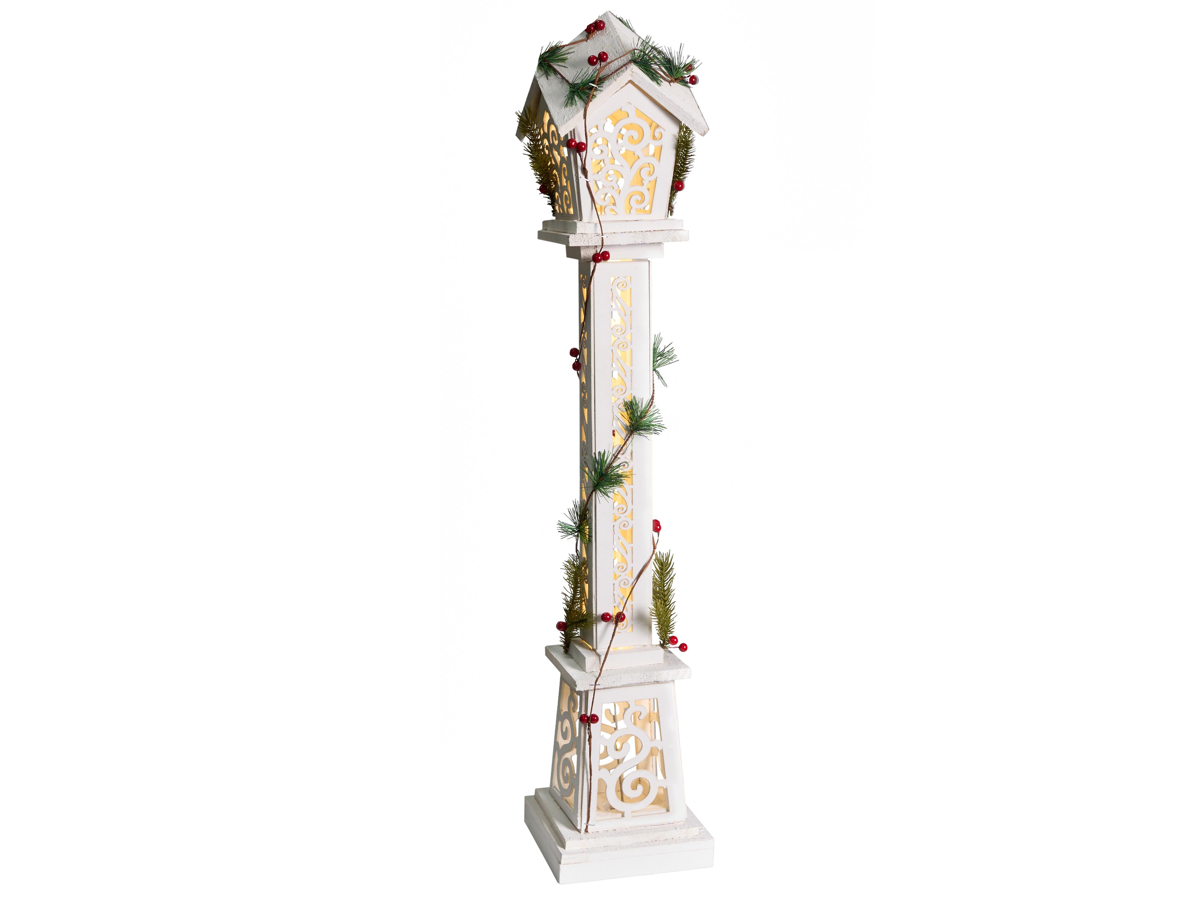 Christmas Decoration LED LUMMENE Post Lamp 80 cm White