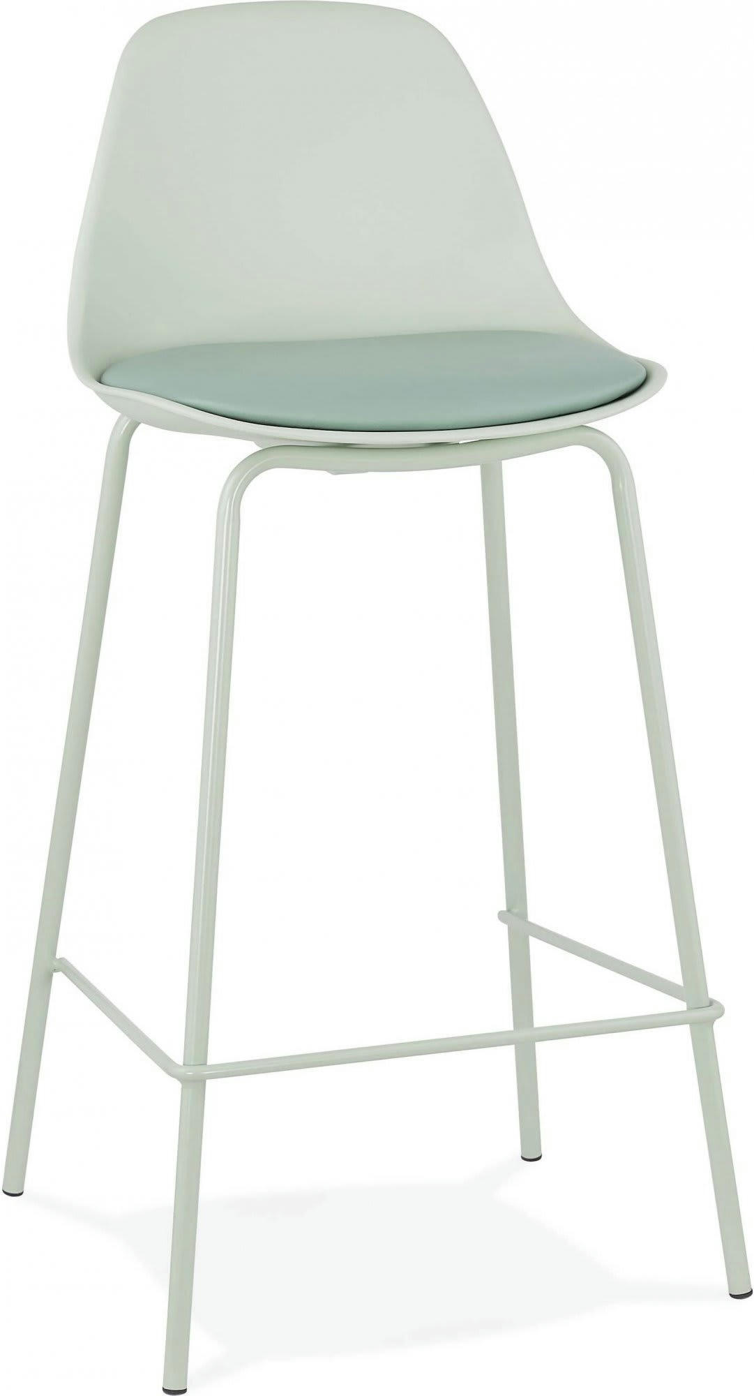 ESCAL MINI - Tabouret de bar Polymère Vert H. assise 65 cm rembourré