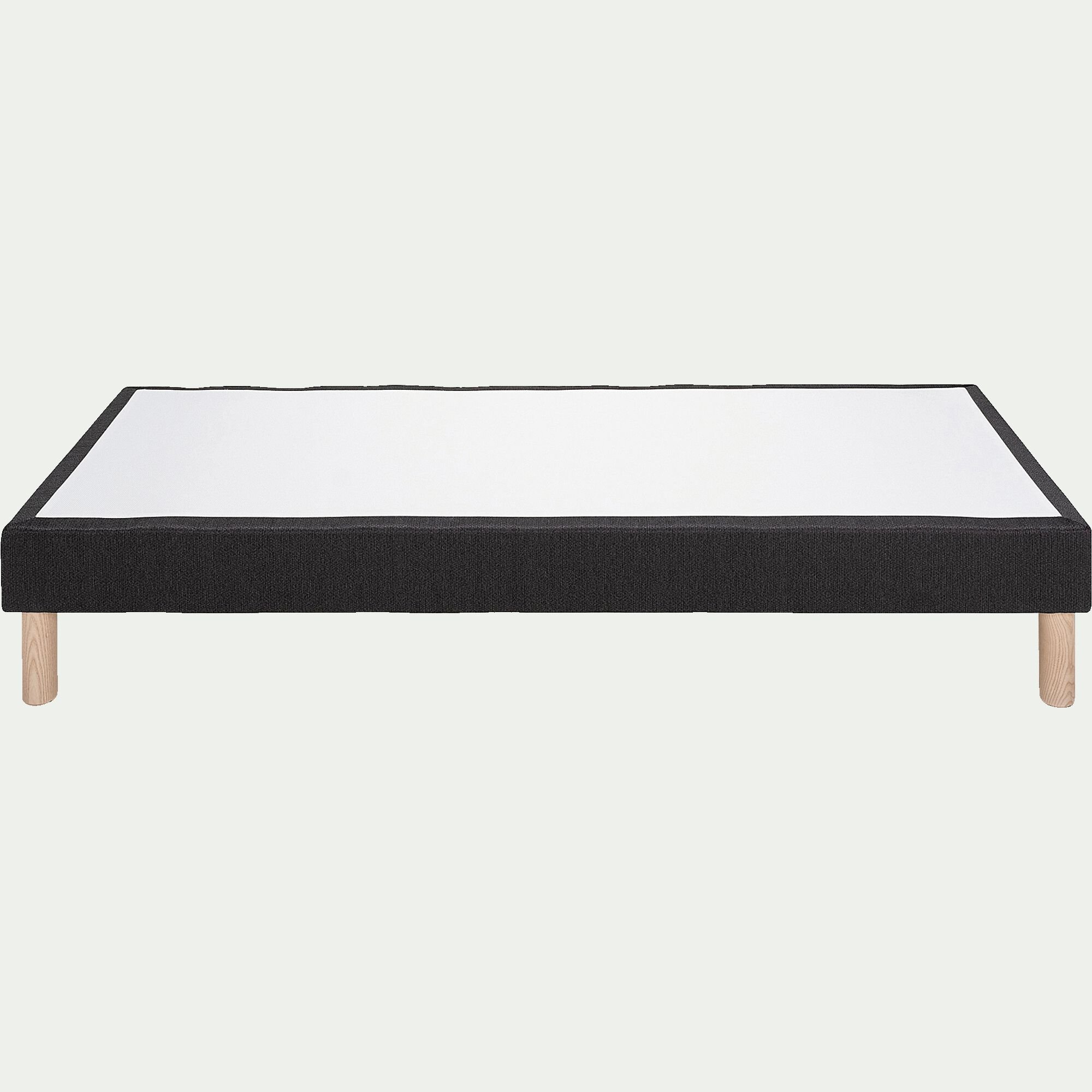 REDON - Sommier tapissier 90x200cm - gris anthracite