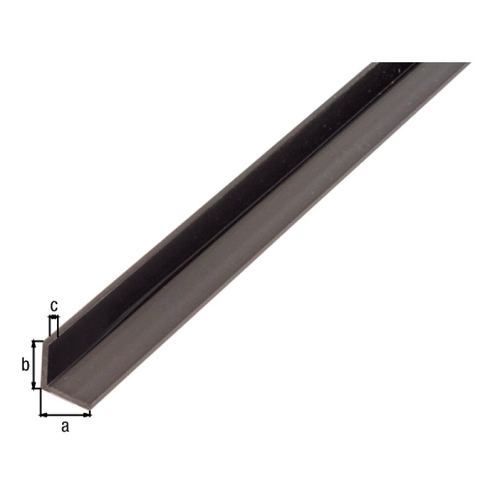 VINKELPROFIL GAH ALBERTS PVC 1000X25X25MM SVART