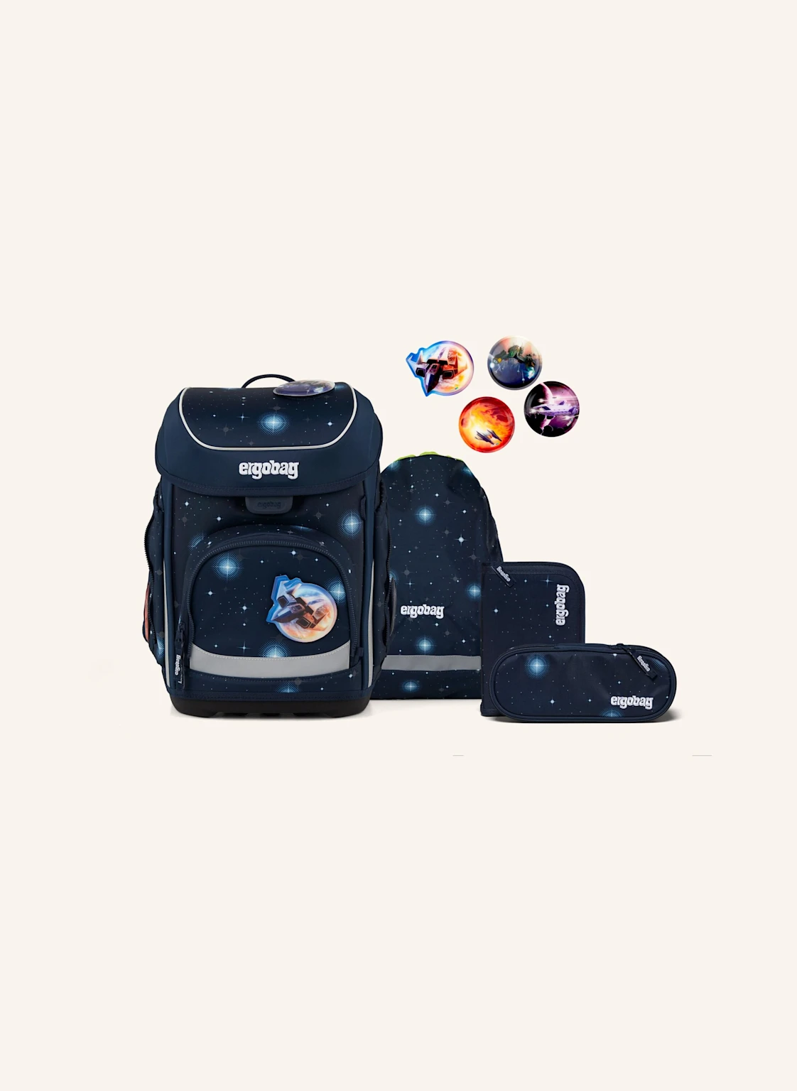 ergobag Schulranzen-Set CUBO SET
