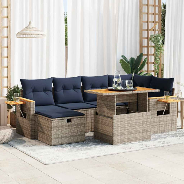 Zestaw Mebli Ogrodowych Stół Rattan Poduszki Do Ogrodu Na Taras Do Ogrodu