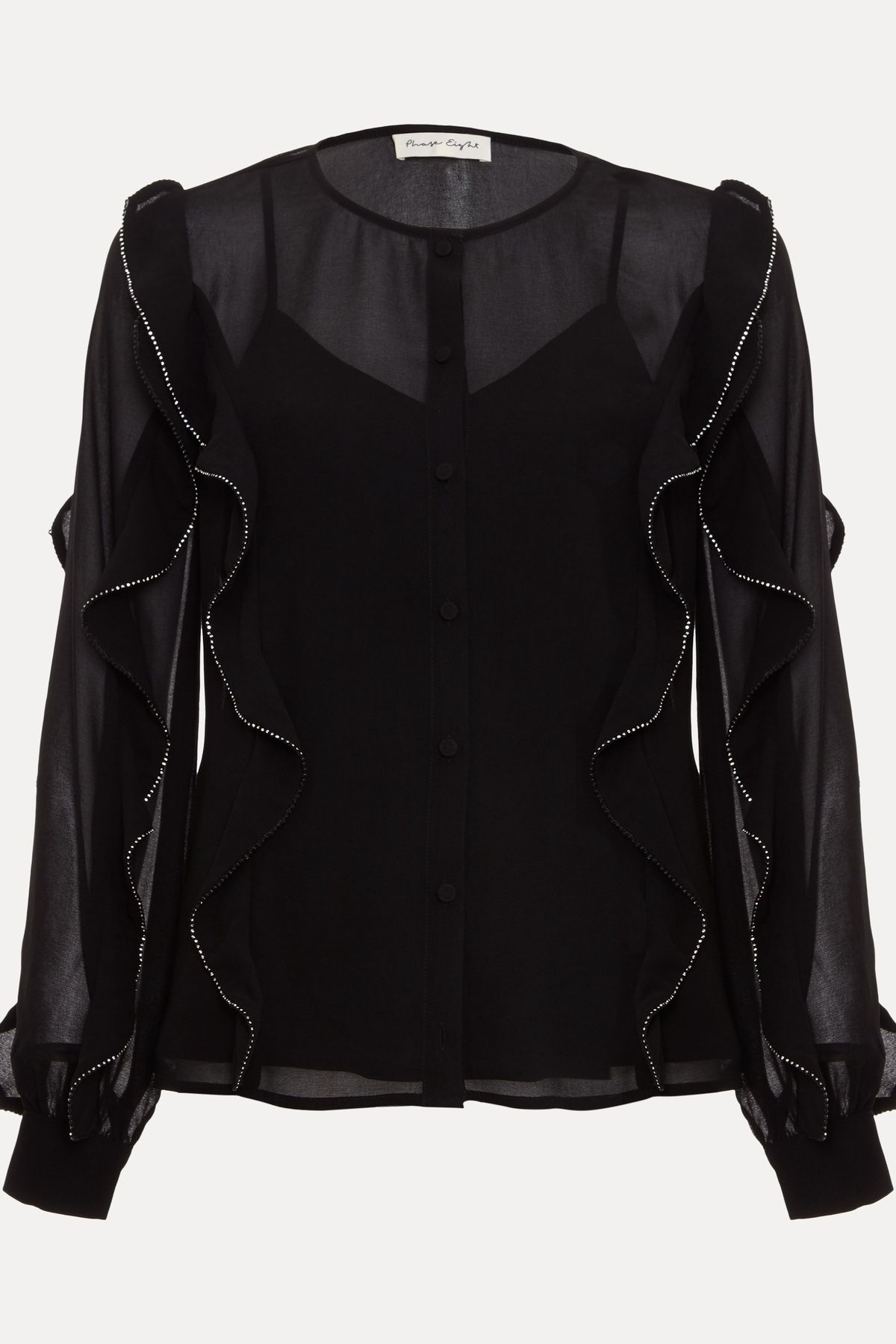 Phase Eight Cordelia Ruffle-Trim Blouse