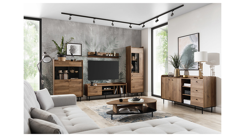 Witryna Vasina 90 cm z 2 drzwiami brandy castello