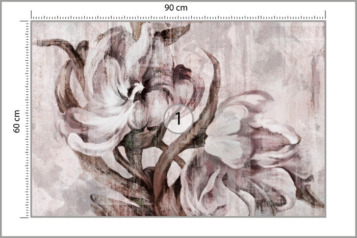 Fototapeta Kwiat Na Betonie 90x60cm