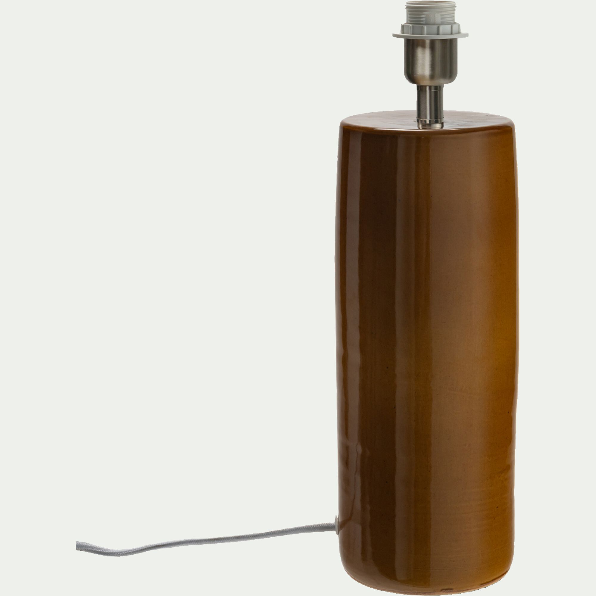 TELIO - Pied de lampe en terre cuite - marron