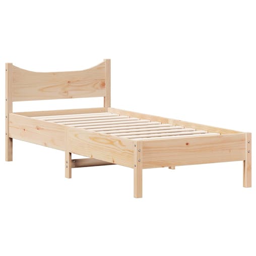 NNEVL Bed Frame 90x190 cm Solid Wood Pine