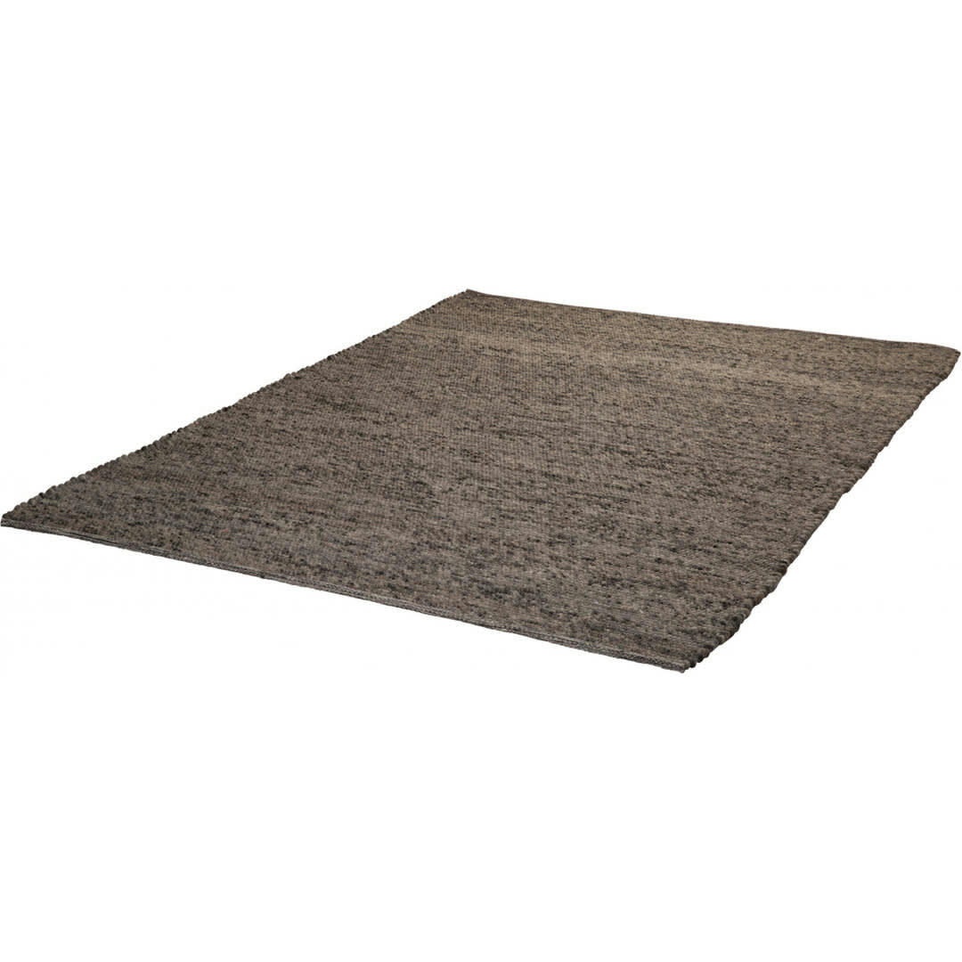 FJORD - Tapis uni naturel en laine graphite 200x290
