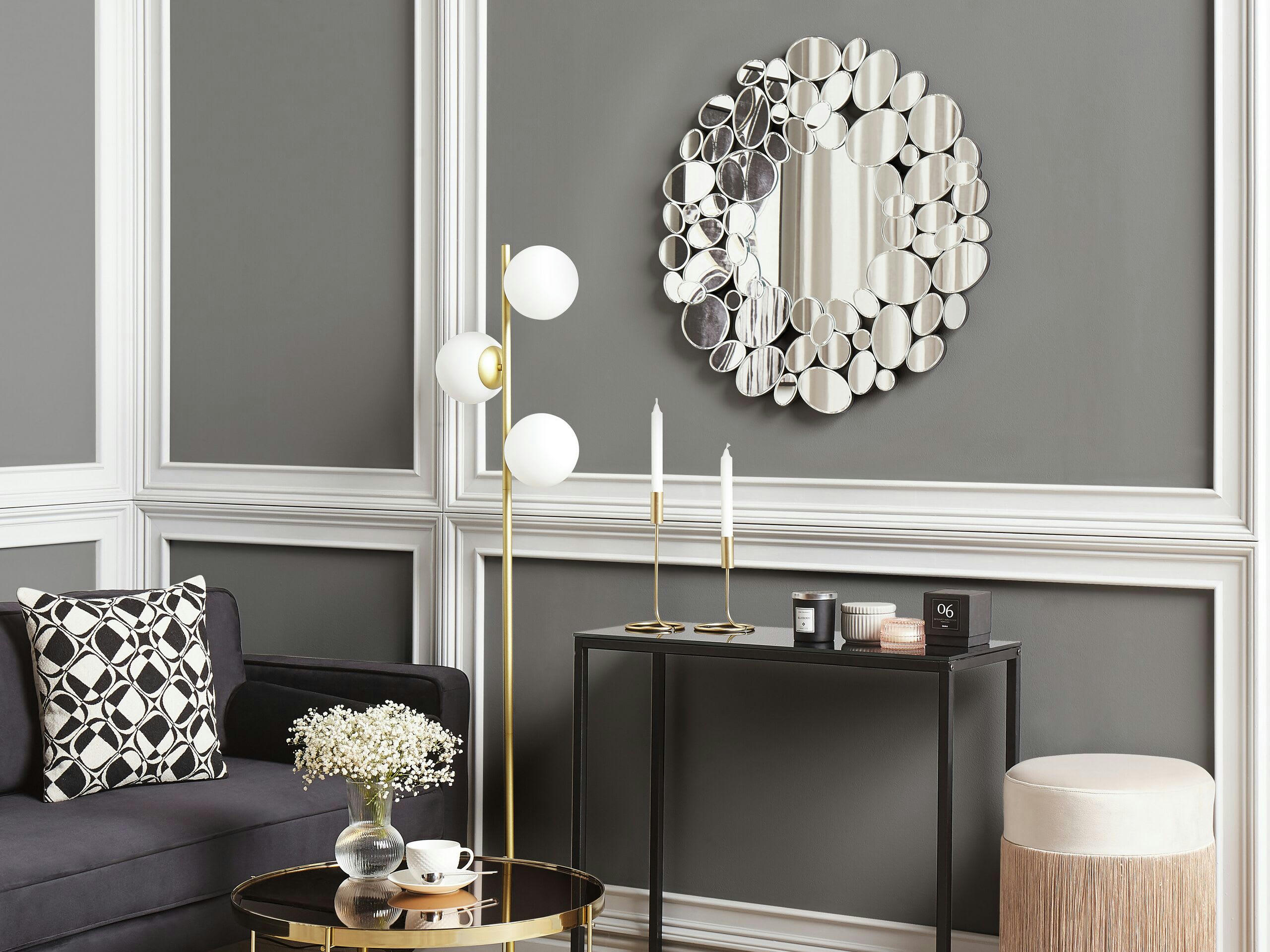 LIMOGES - Miroir en bois d'ingénierie argenté 70x70