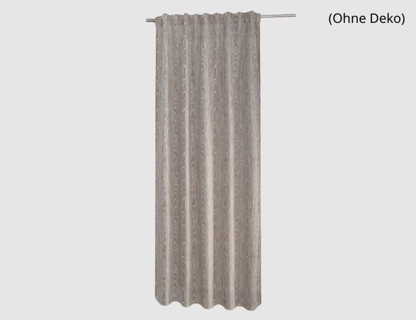 Verdeckte Schlaufe Moire Taupe 245x140cm