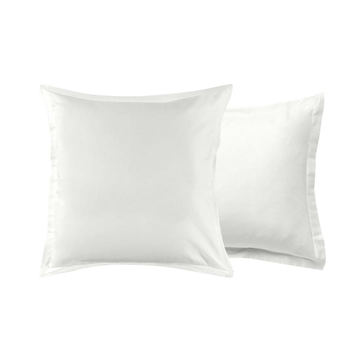 COTON UNIS - Taie d'oreiller coton  unie blanc 64x64cm
