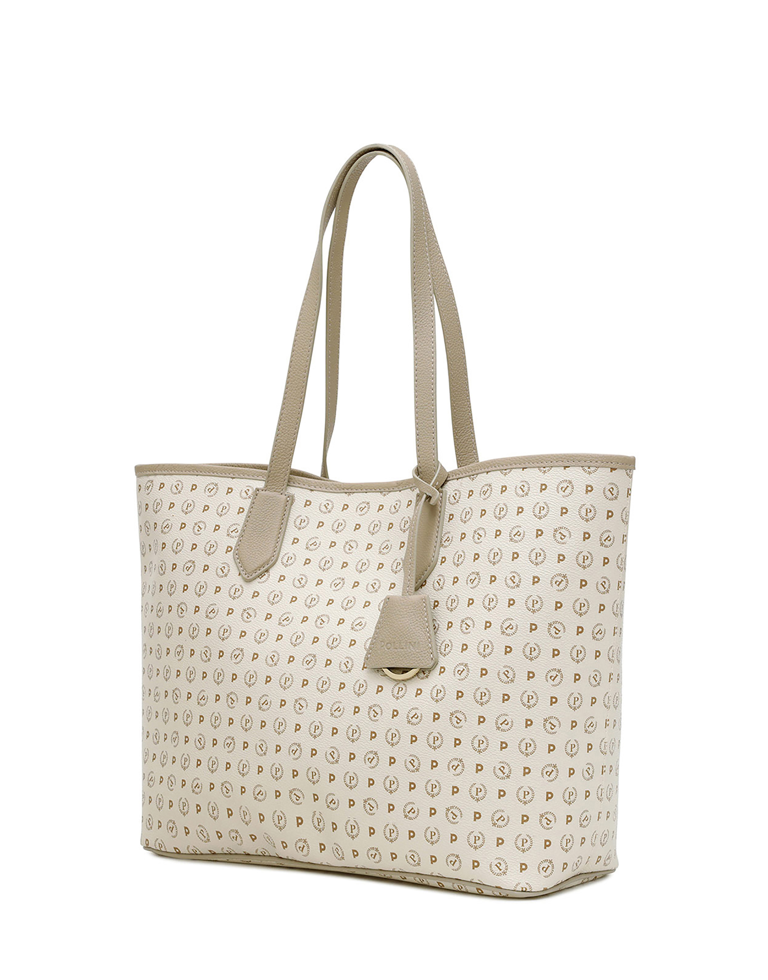 Borsa Shopping Heritage Logo Classic Avorio/ghiaccio