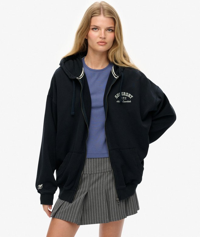 Athletic Essentials Oversized Zip Hoodie