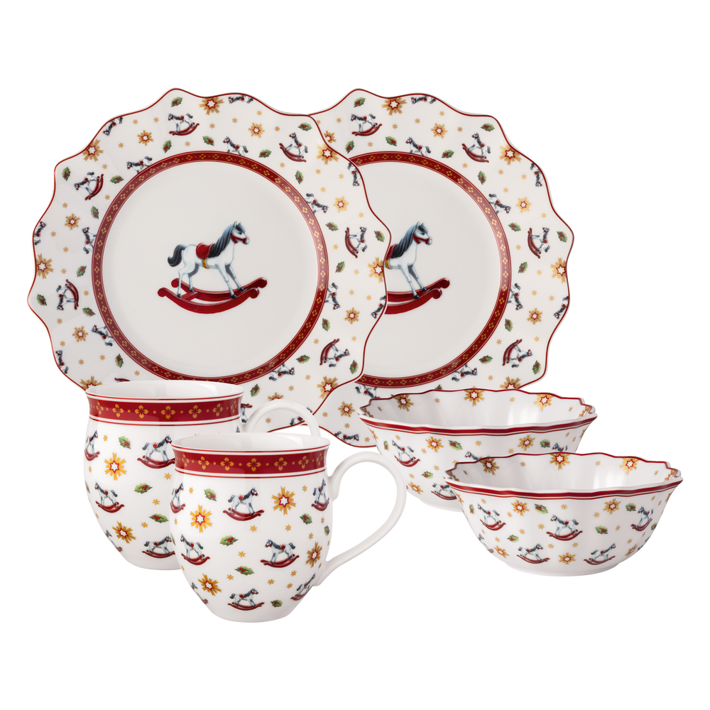 Toy's Delight Dinnerware set - Multi-colored, Premium Porcelain