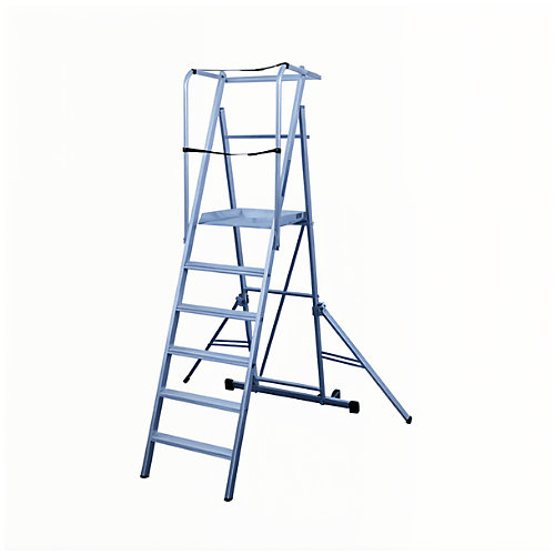 échelle mobile avec plate-forme, pliable (5 marches, 3.25 m)