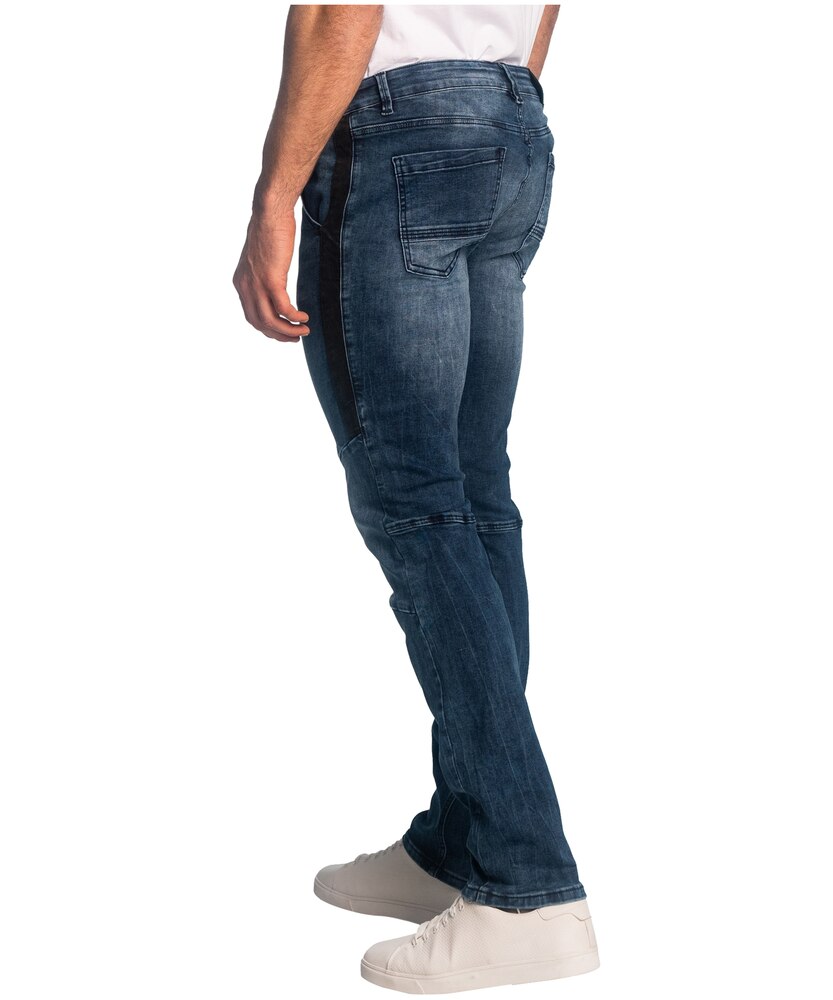 Black Bull Men's Mad Slim Low Rise Tapered Fit Jeans