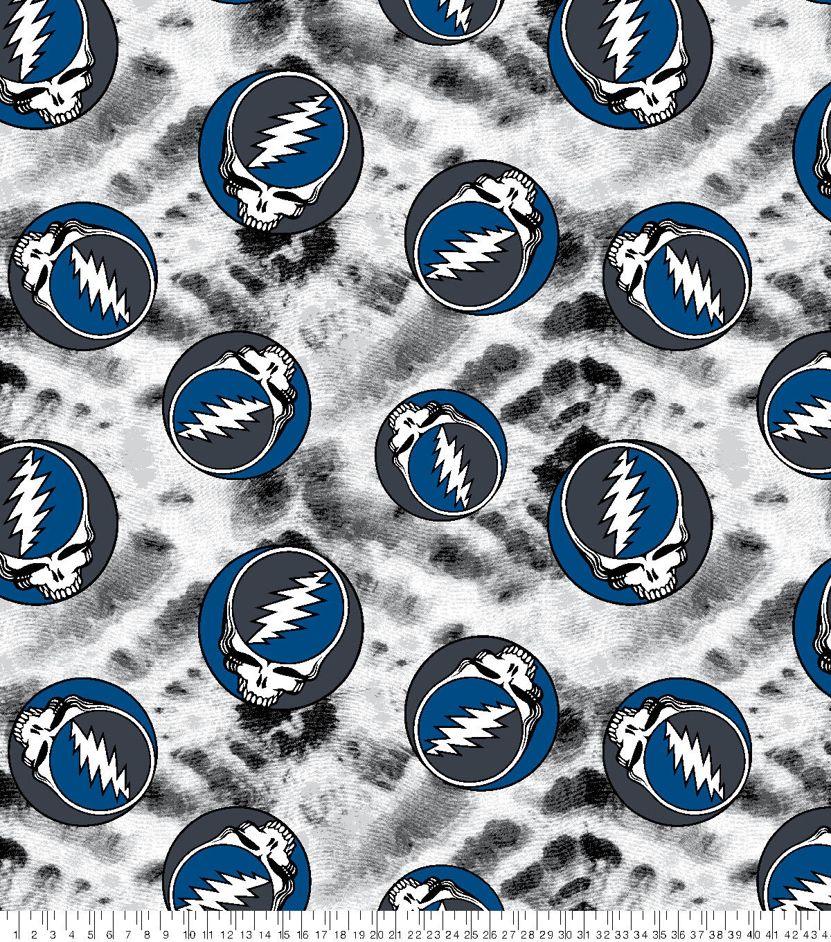 Grateful Dead Muted Skull Fleece Fabric