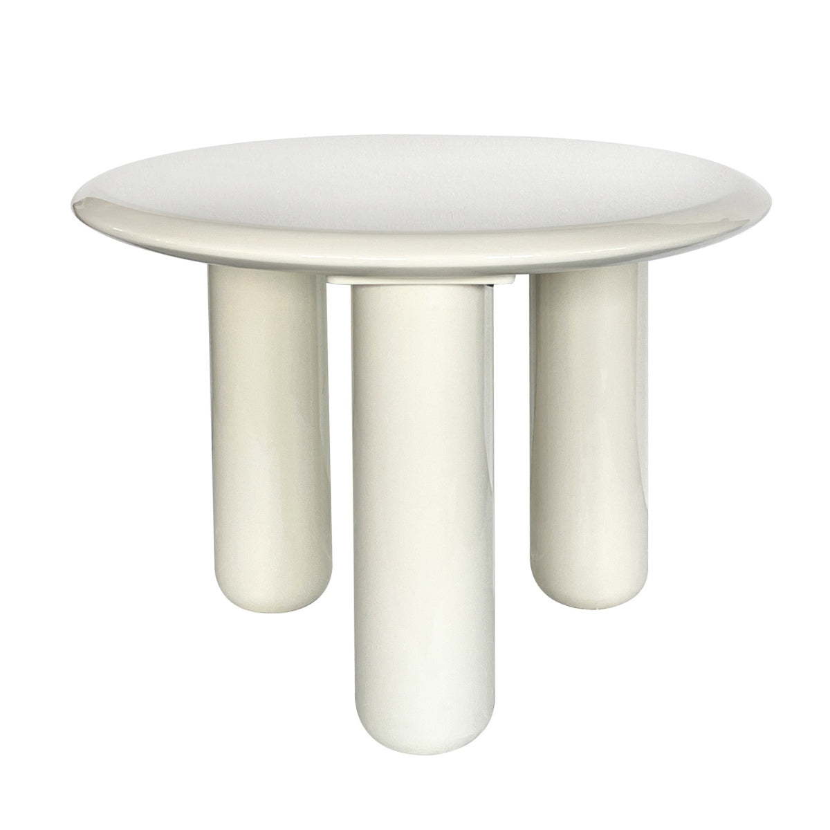 DÉJA Living Salontafel Jelsa - Rond Crème Glossy MDF - 60x60x45cm