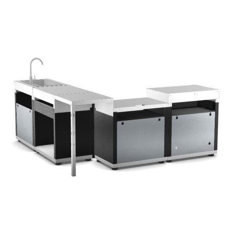 Cuisine extérieure d'angle DUO 5 modules - Le Marquier