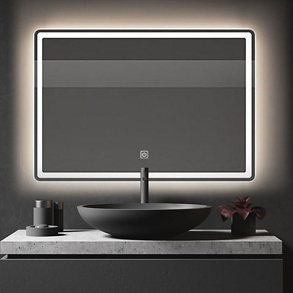 MIROIR REA LED SQUARE 80X60CM WHITE