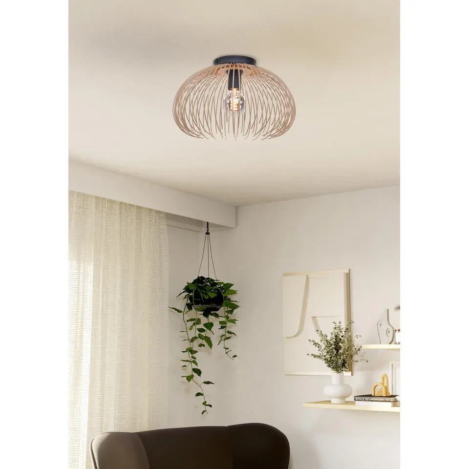 EGLOVenezuela-APlafondlamp-E27-&Oslash;38,5cm-Zandkleur