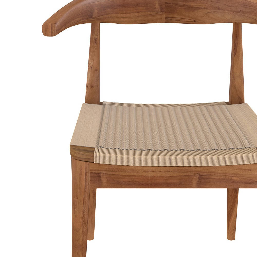 JAVA - Chaise en bois de teck et cordage type loom