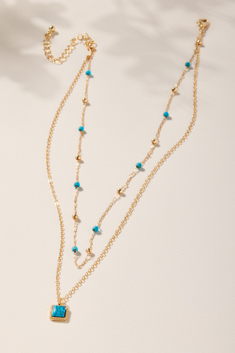 Carla Turquoise Layered Necklace