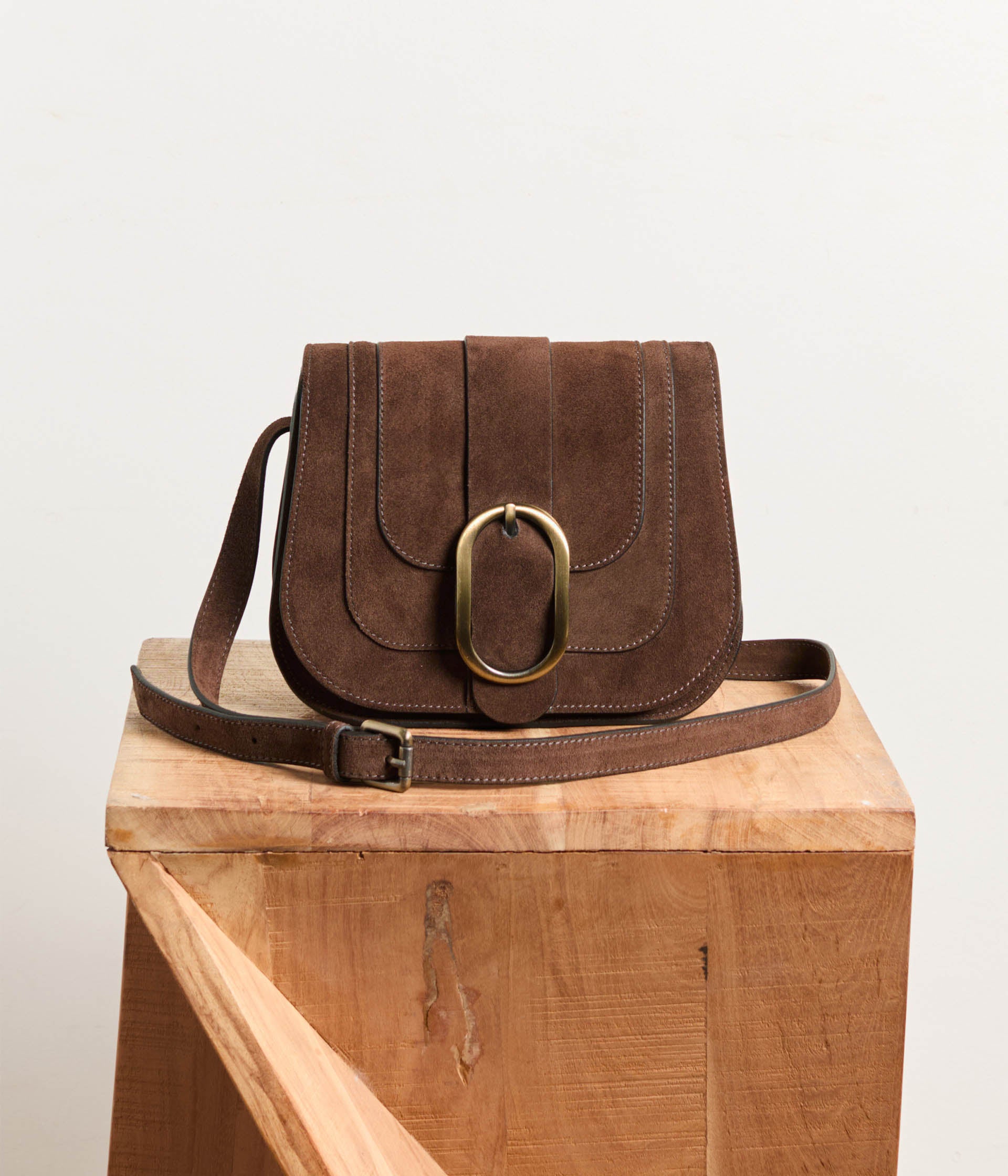 Sac velours chocolat Sybilla