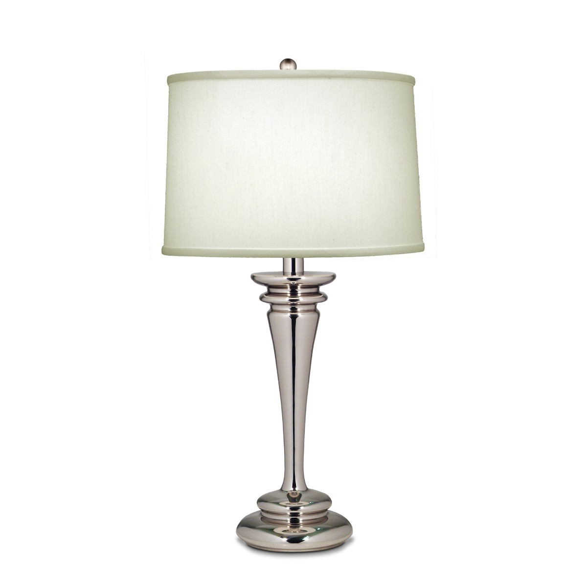 Lampa stołowapolerowany nikiel-biała Brooklyn 1xE27x60WStiffel