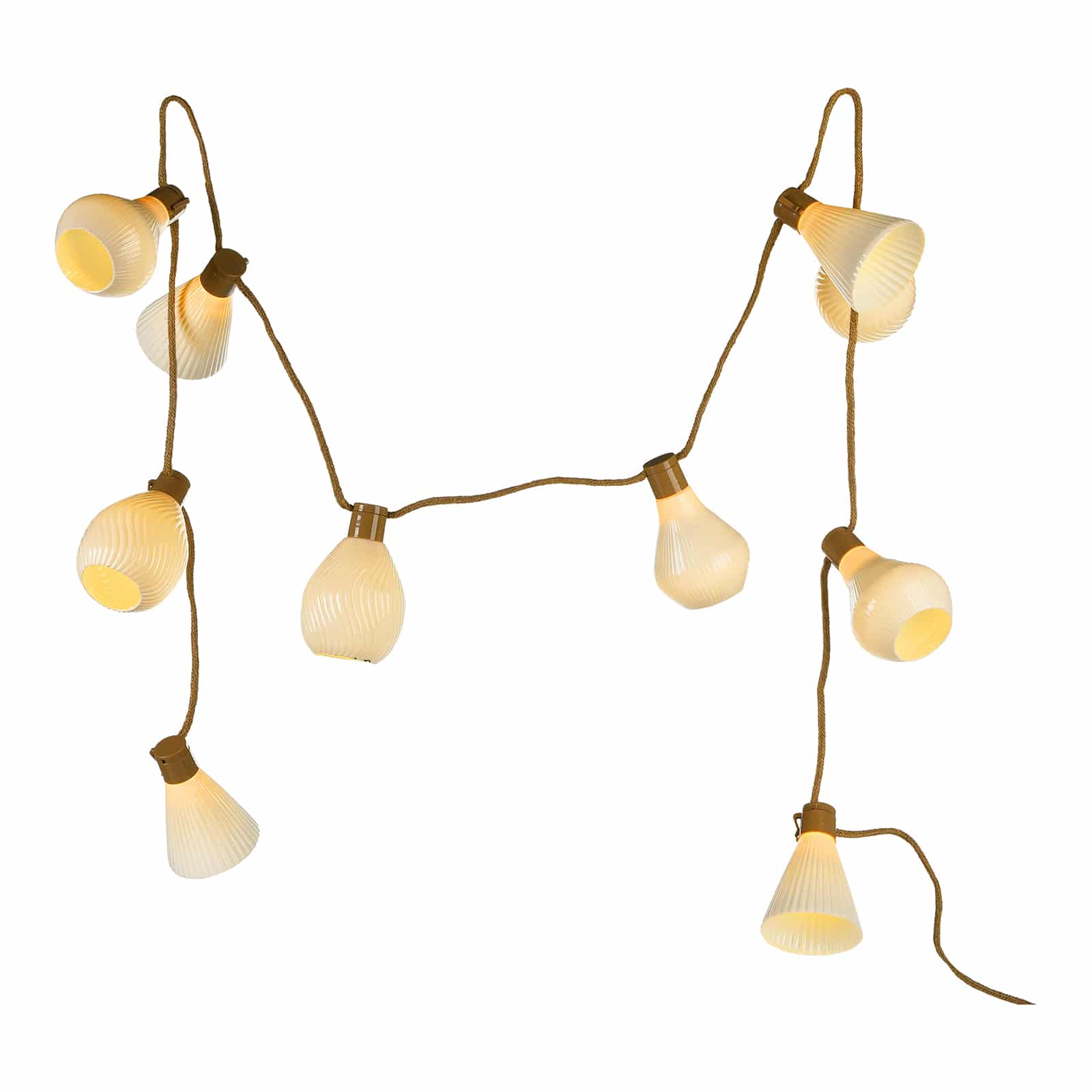 Outdoor-Lichterkette Lampions Weiß,L 2.480 mm
