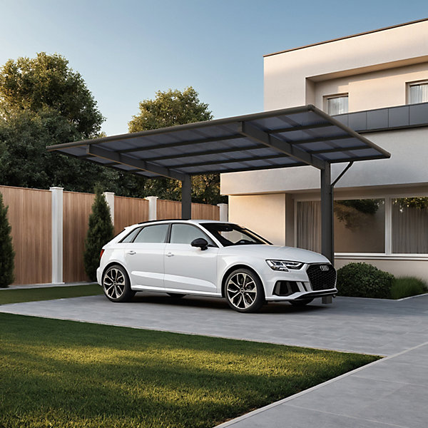 Carport WING - Type80 Thermolaqué AnthraciteCharge de toiture 100kgs/m² XIMAX