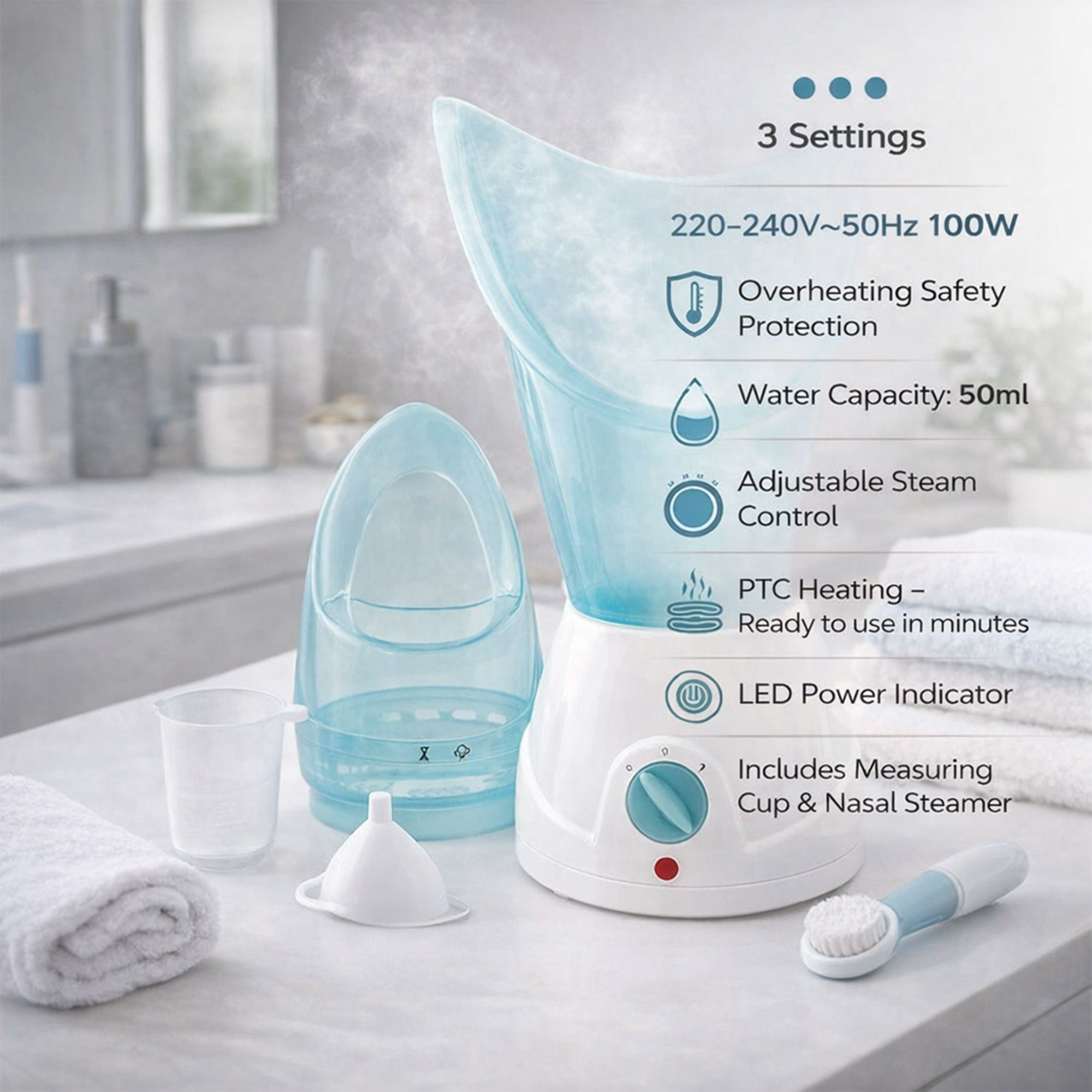 Dragodirect Facial Sauna Steamer & Inhaler Spa Pore Cleanser Nose Steam