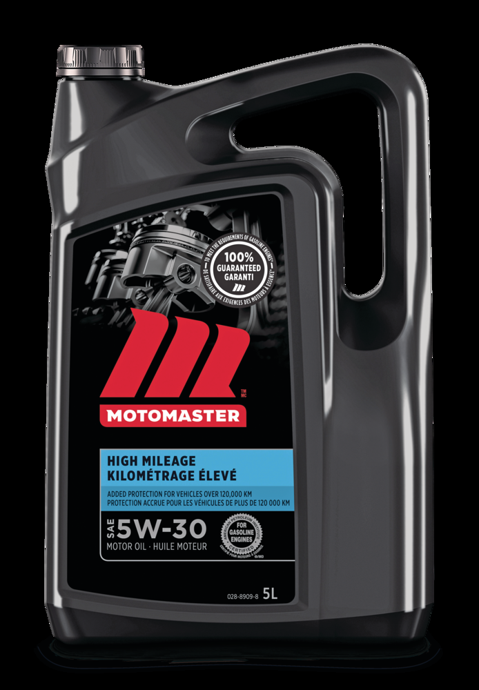 MotoMaster High Mileage 5W30 Conventional Engine/Motor Oil, 5-L