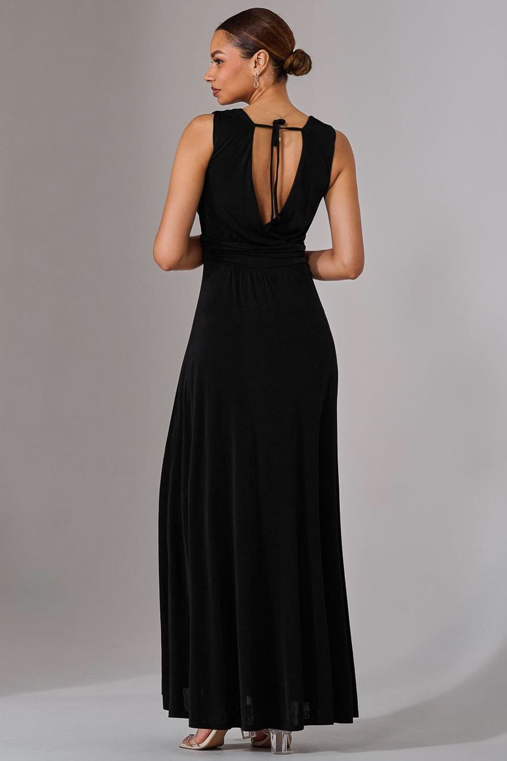 Jolie Moi Ella Wrap Bodice Jersey Maxi Dress