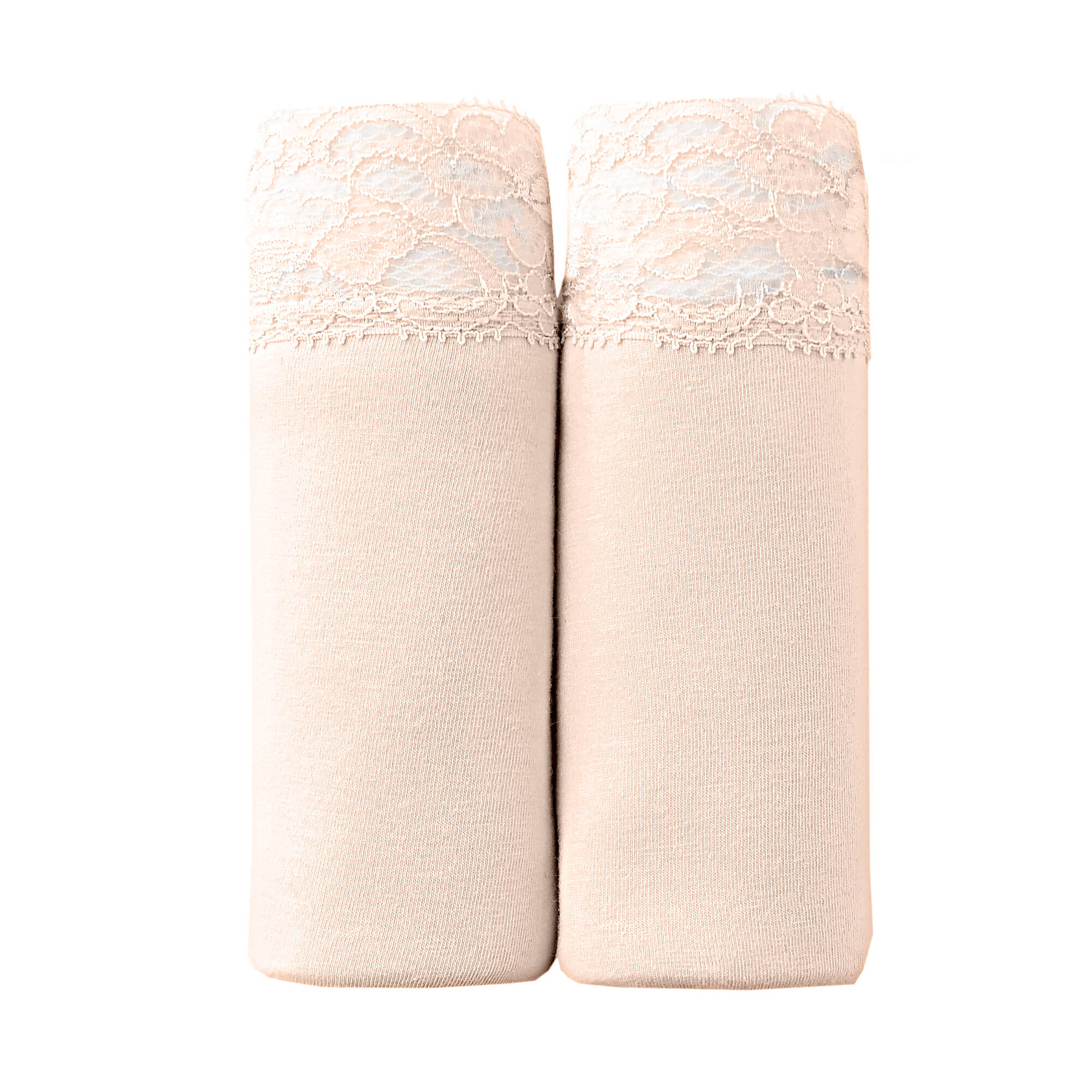 Culotte panty coton et dentelle - lot de 2