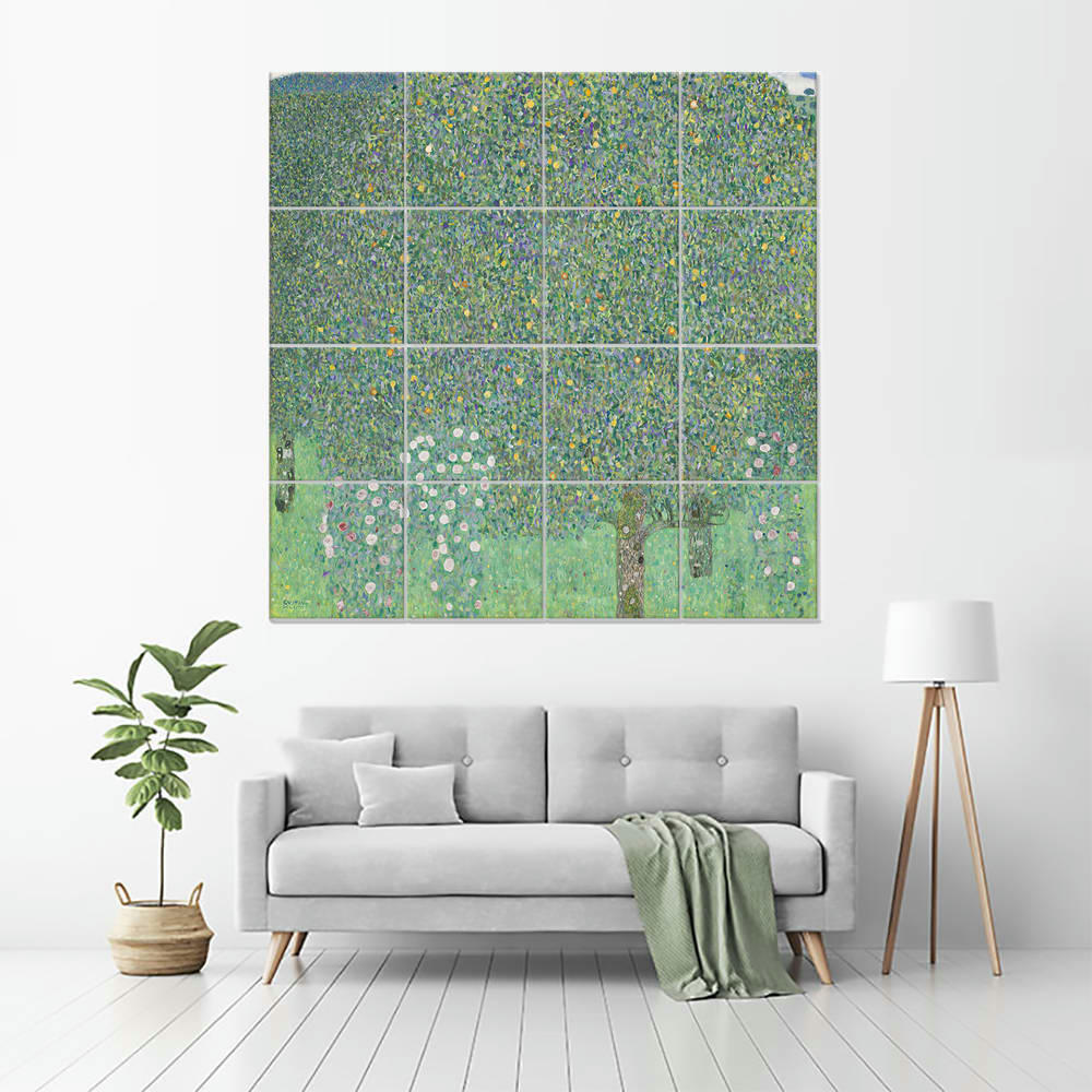 - Tableau Rosiers Sous Les Arbres - Gustav Klimt 200x200cm