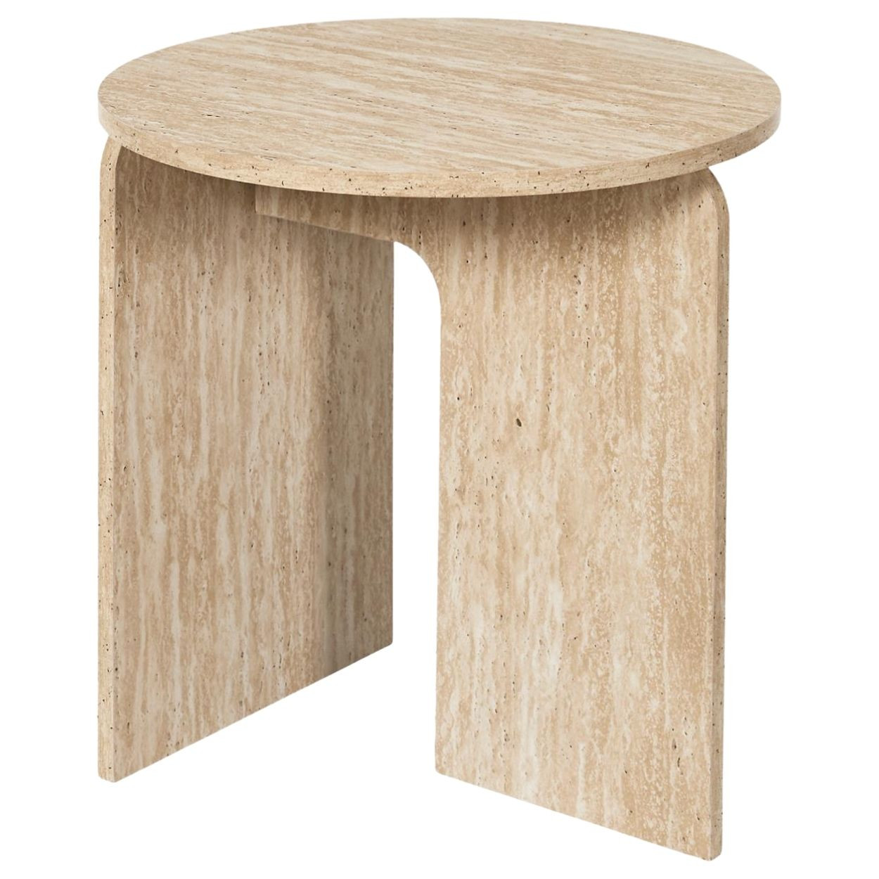Stolik kawowy Lykke geometryczny okrągły 45x45x45 cm piaskowy beż