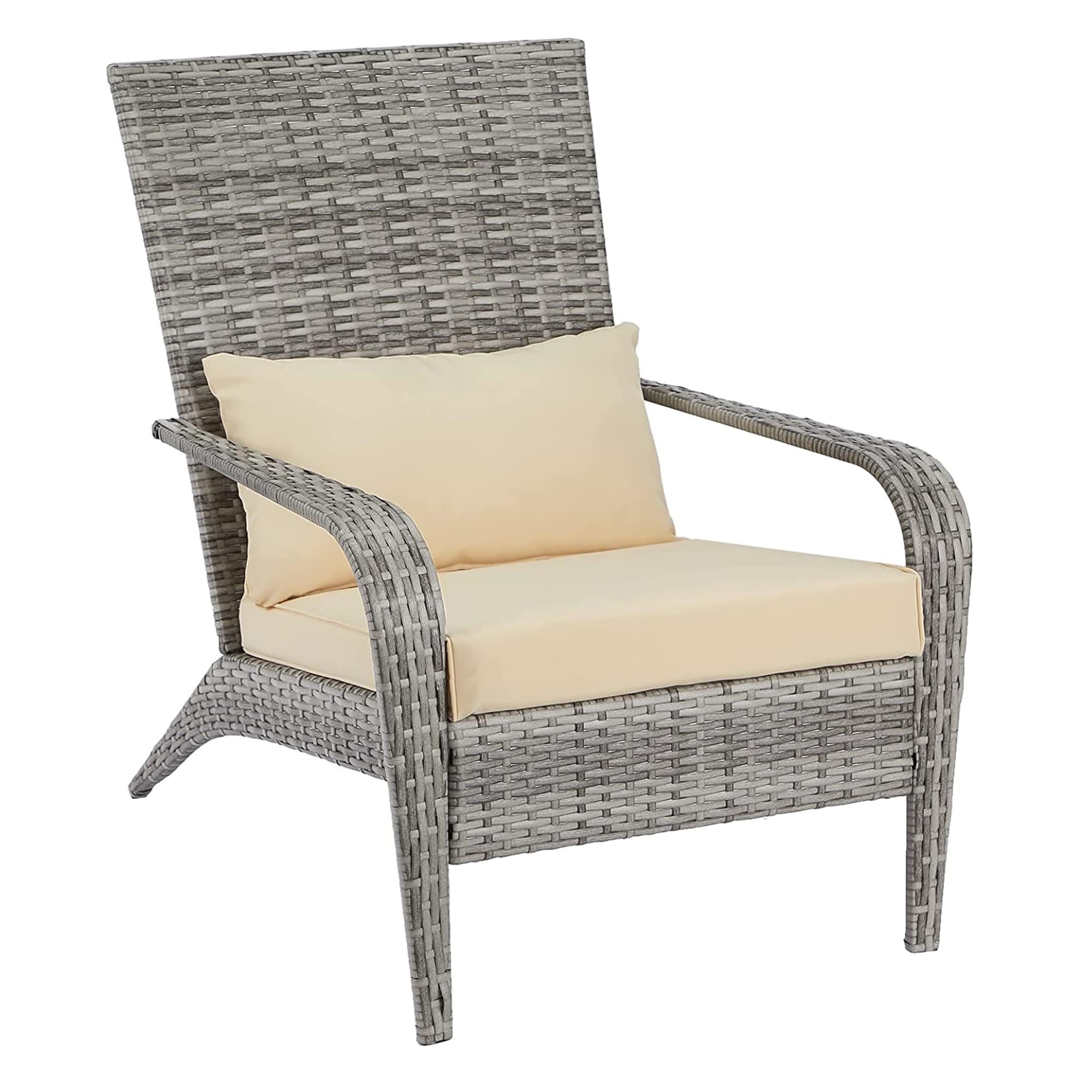 AECOJOY Patio Chairs High Back Wicker Outdoor Dining Chair