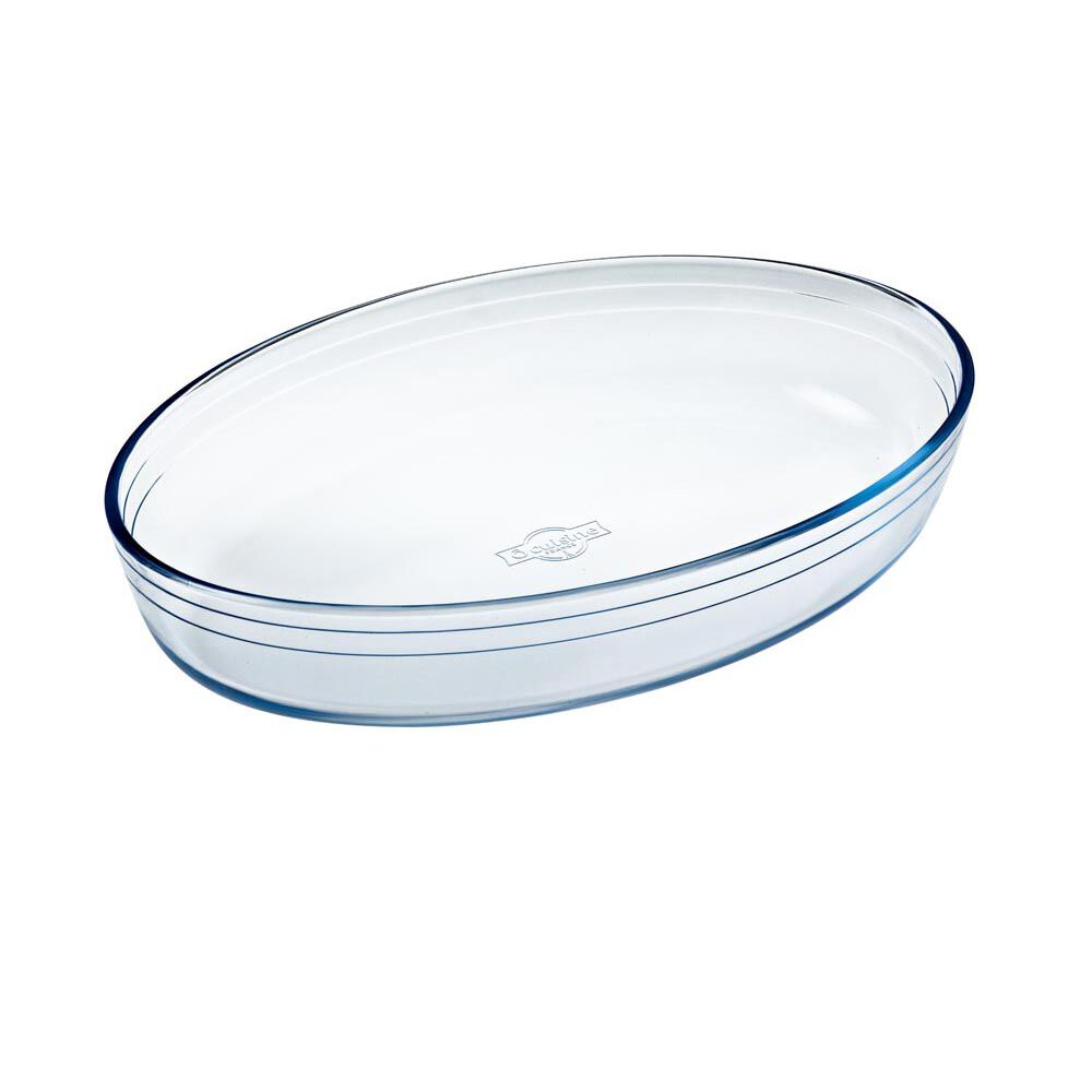 Plat à four ovale en verre extra résistant