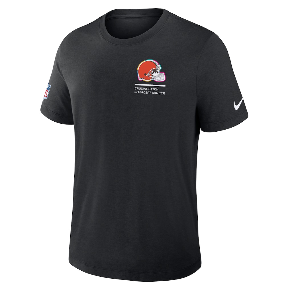 Cleveland Browns Nike 2025 NFL Crucial Catch Tri-Blend Dri-FIT T-Shirt - Black