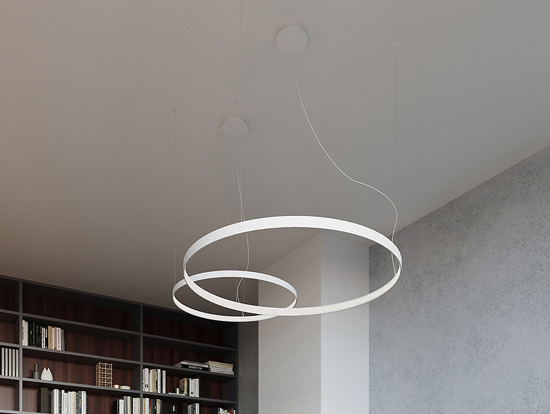 Lampa wisząca Rio LED aluminiowa biała