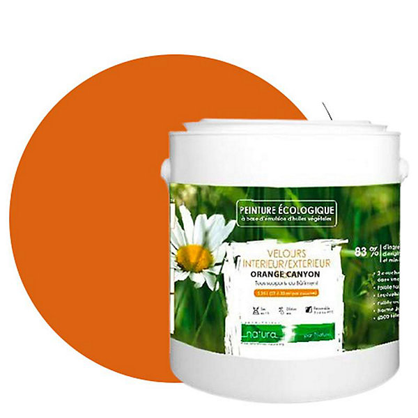 Orange Canyon Peinture interieur exterieur aspect velours Natura - Orange Canyon - 2.5L